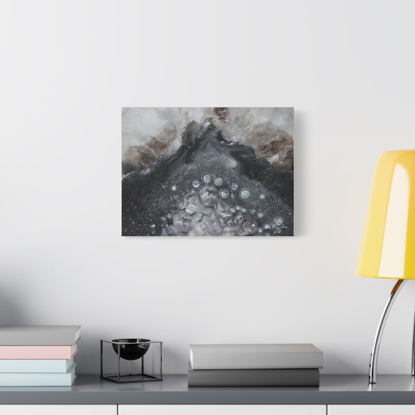 Grey Moonstone Canvas Wall Art - Elegance