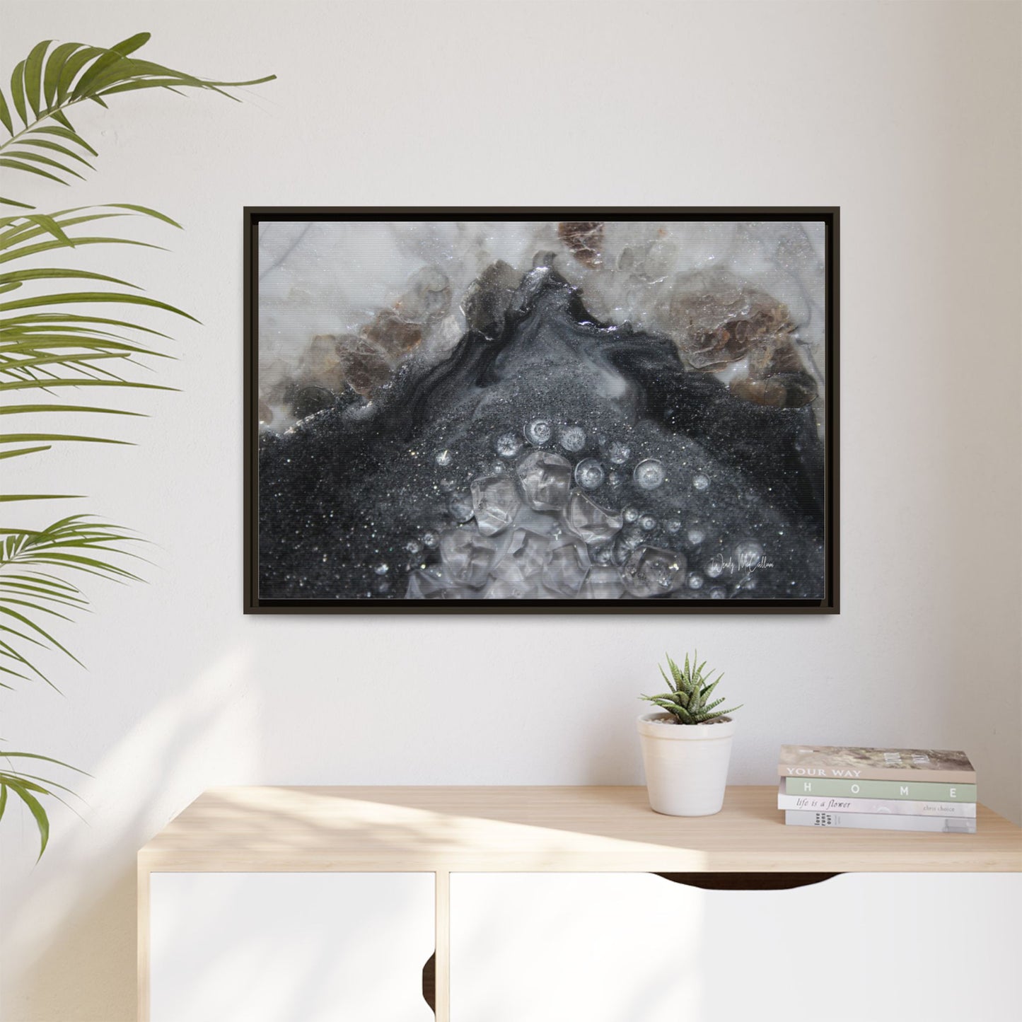 Grey Moonstone Framed Print - Elegance