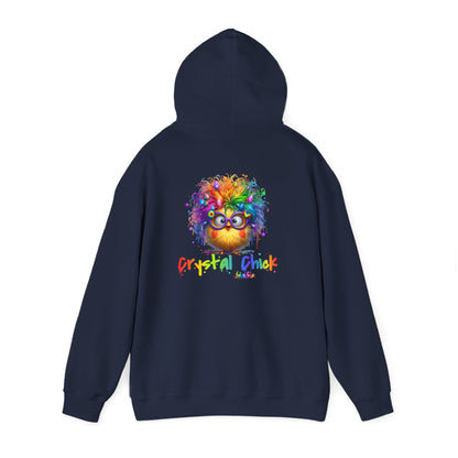 Crystal Chick Hoodie – Cute Rainbow Chick with Crystals | For Crystal Lovers & Spiritual Souls