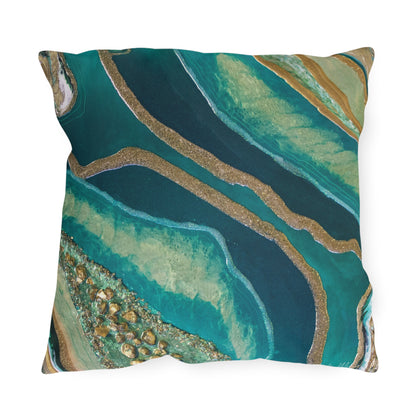 Dioptase Splendour Outdoor Pillow - Patio Cushion