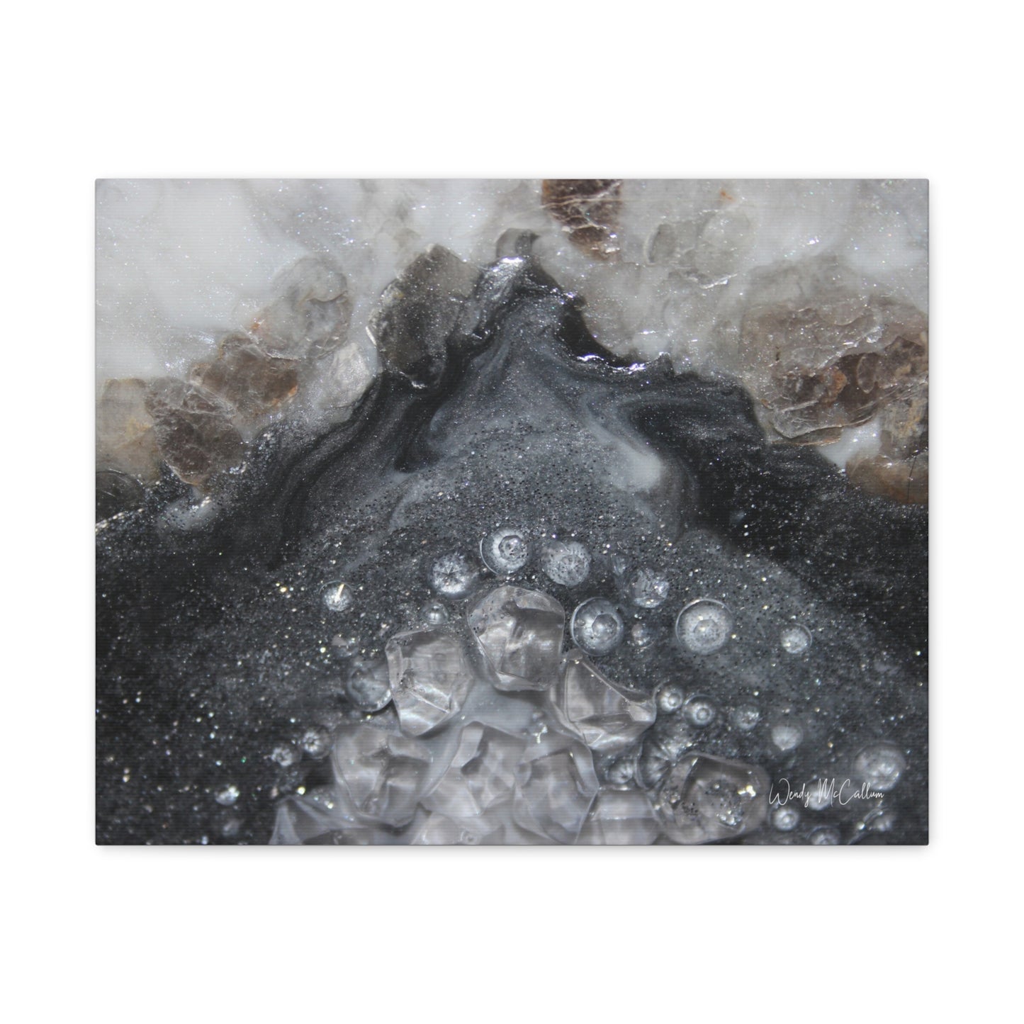 Grey Moonstone Canvas Wall Art - Elegance