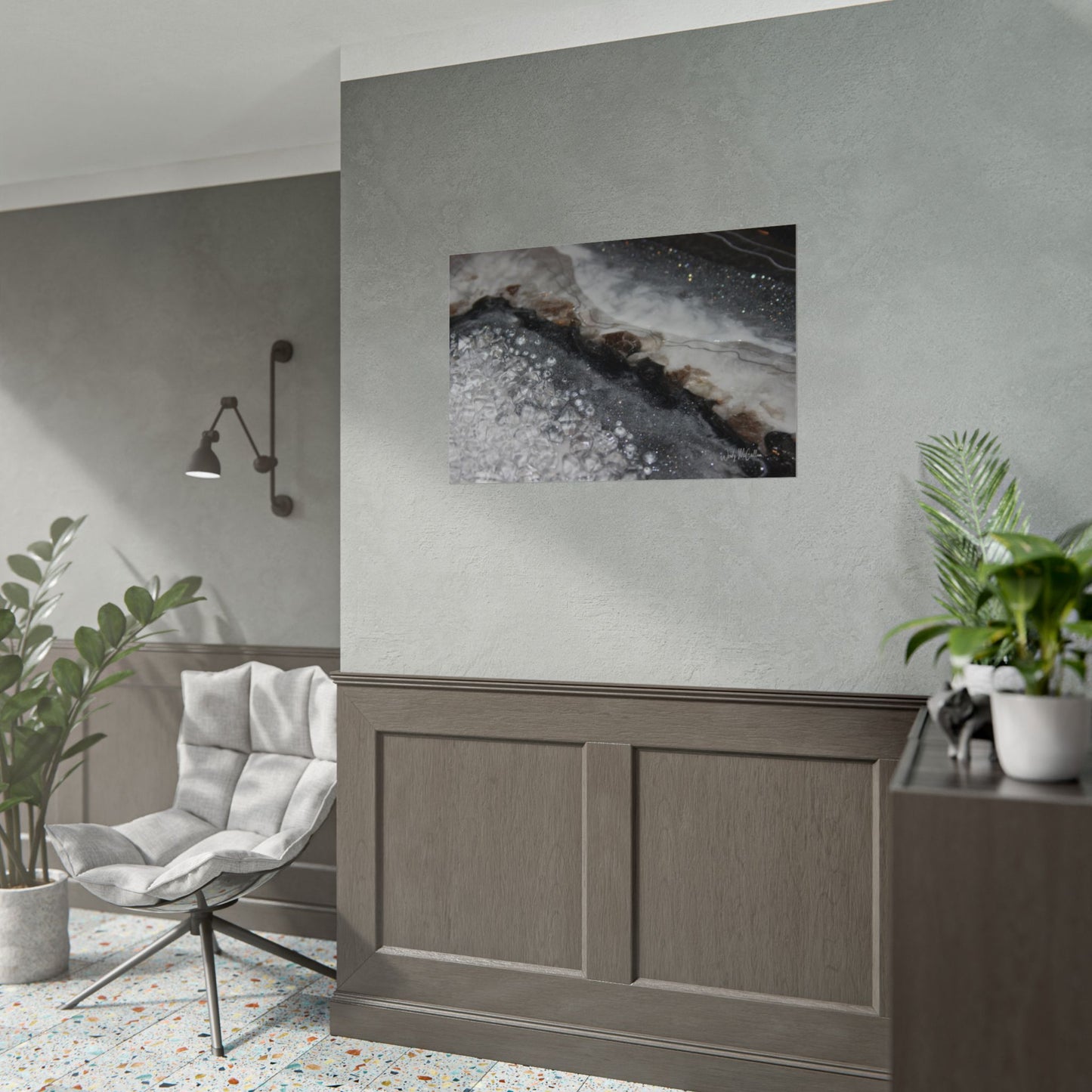 Grey Moonstone Fine Art Print - Opulence