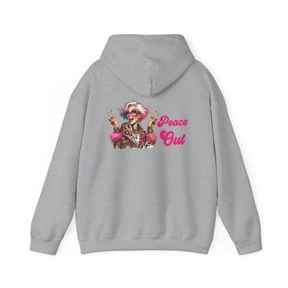 Peace Out – Glam Confidence Woman in Her Prime Hoodie