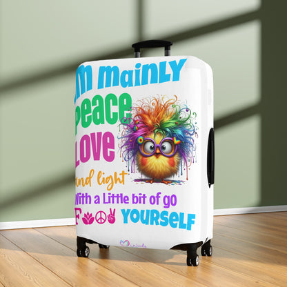 Im mainly peace love & Light - Luggage Cover