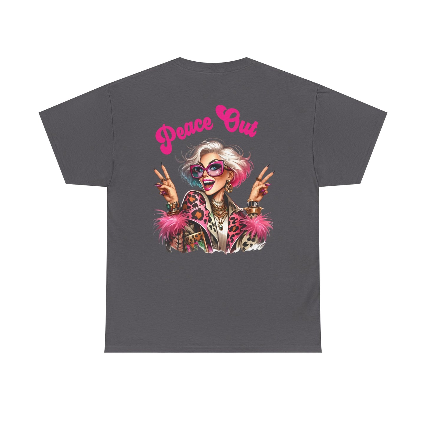 Peace Out – Glam Confidence Woman in Her Prime T-Shirt