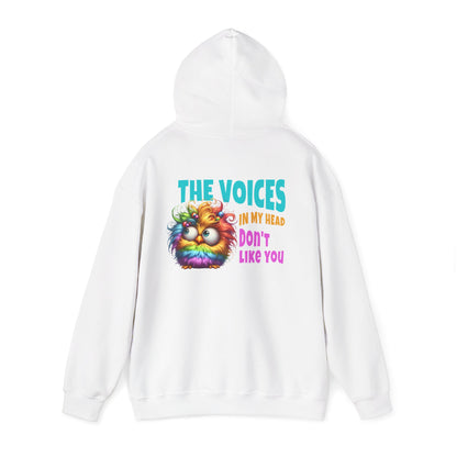 The Voices in My Head Don’t Like You – Funny Rainbow Chick Hoodie