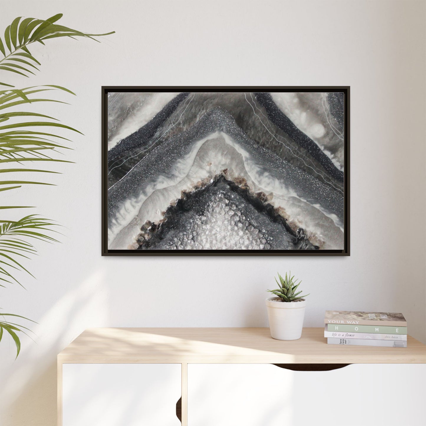 Grey Moonstone Framed Print - Splendour