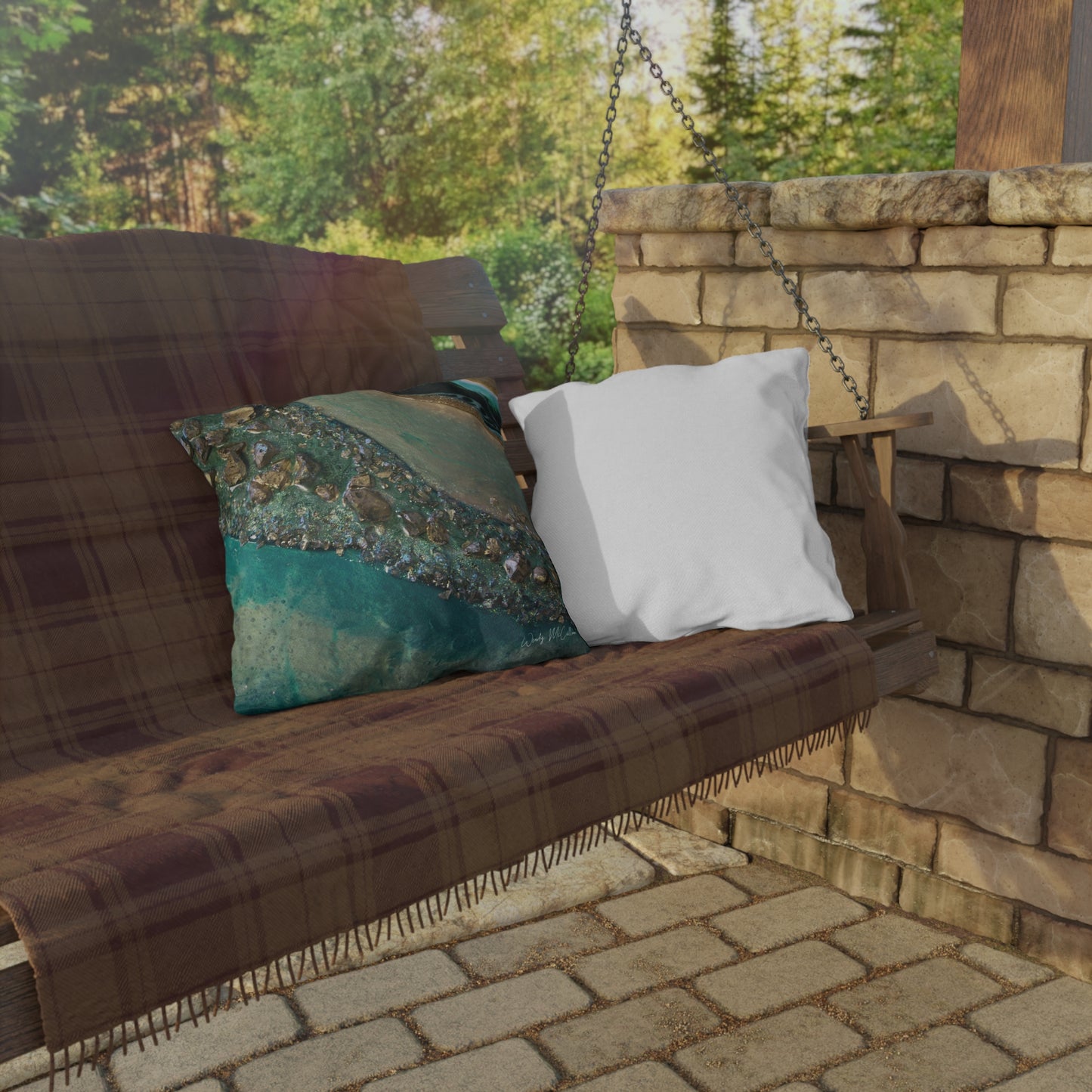 Dioptase Grace Outdoor Pillow - Patio Cushion