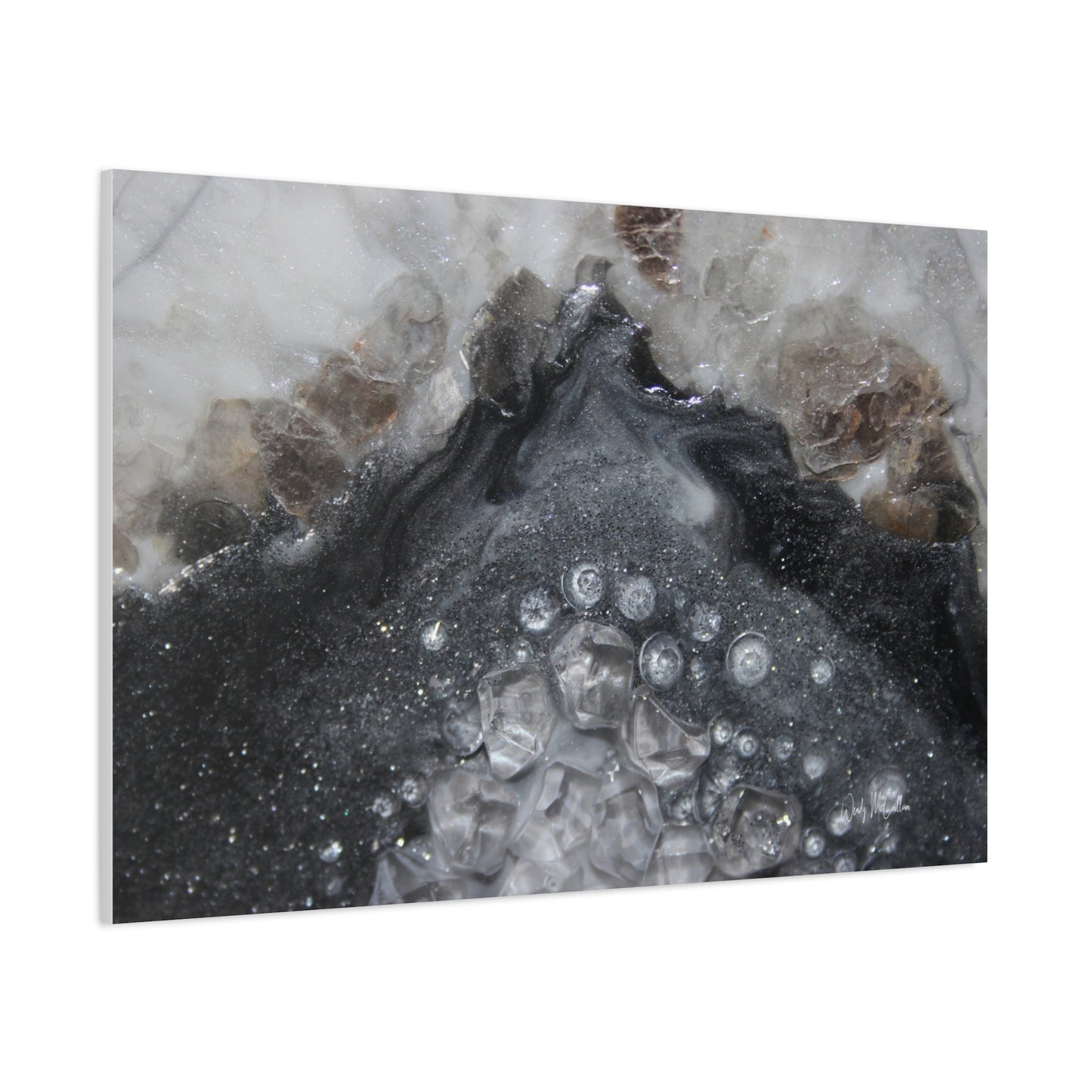 Grey Moonstone Canvas Wall Art - Elegance