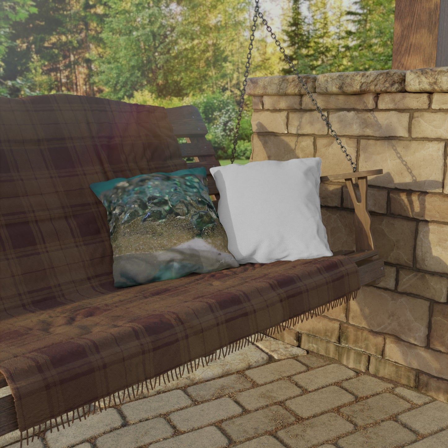 Dioptase Elegance Outdoor Pillow - Patio Cushion