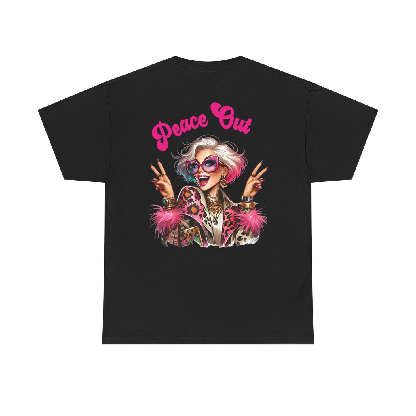 Peace Out – Glam Confidence Woman in Her Prime T-Shirt