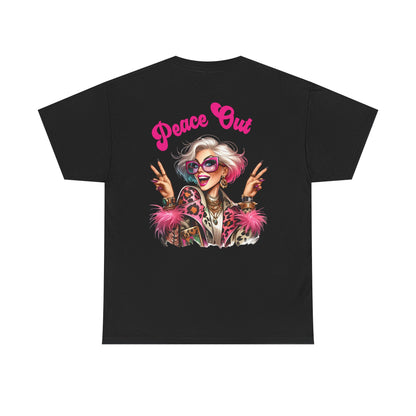 Peace Out – Glam Confidence Woman in Her Prime T-Shirt