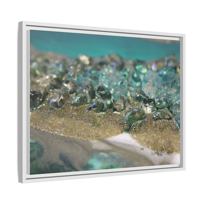 Dioptase Framed Canvas Art - Elegance