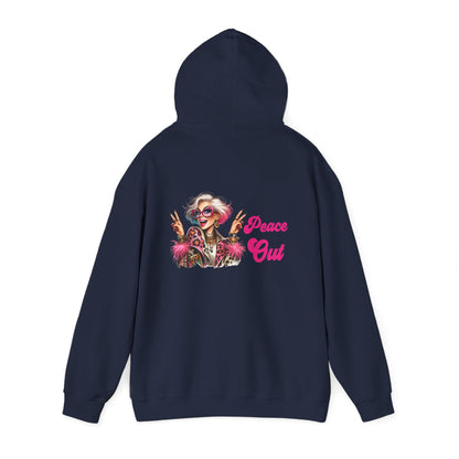 Peace Out – Glam Confidence Woman in Her Prime Hoodie