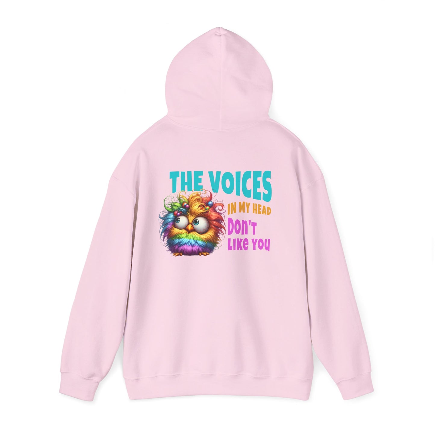 The Voices in My Head Don’t Like You – Funny Rainbow Chick Hoodie