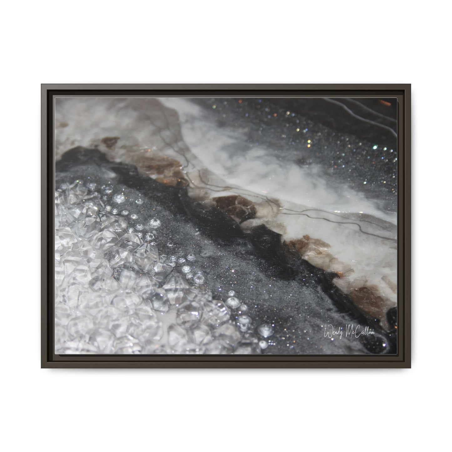 Grey Moonstone Framed Print - Opulence