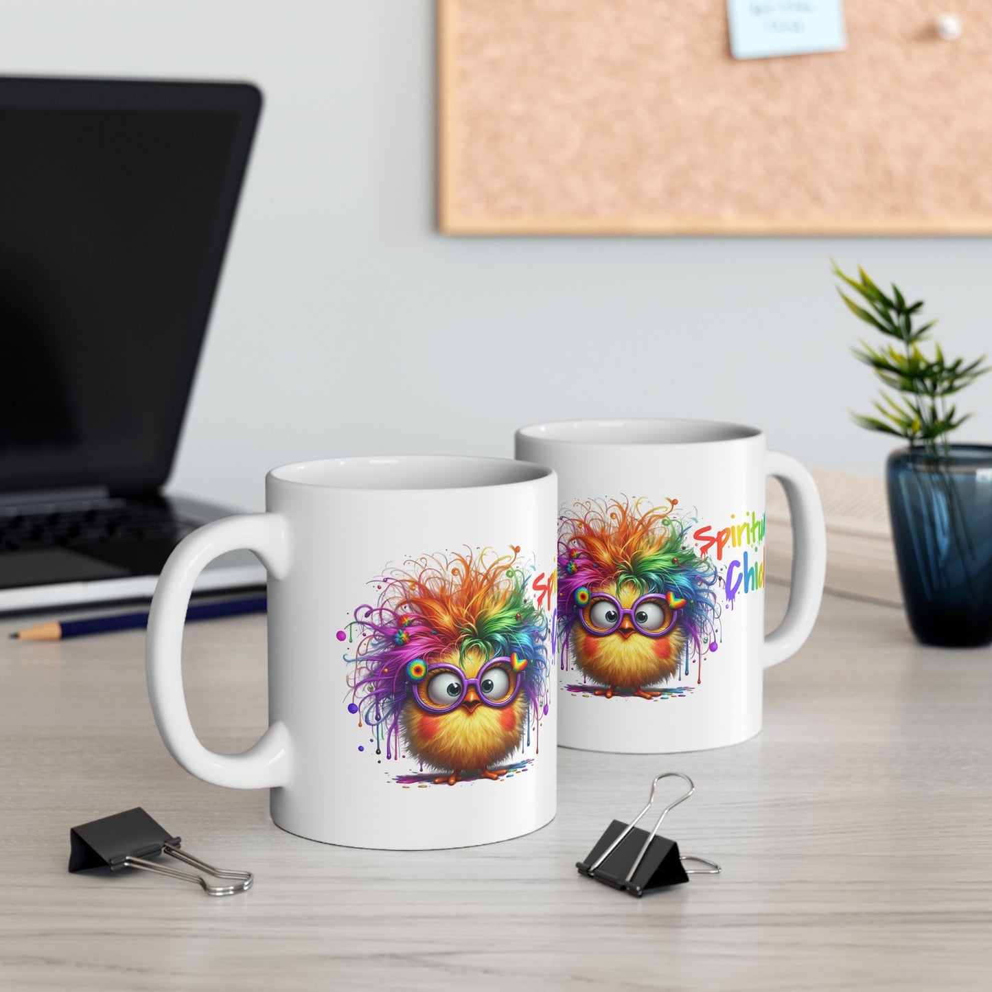 Spiritual Chick Rainbow Chakra Ceramic Mug (11oz & 15oz)