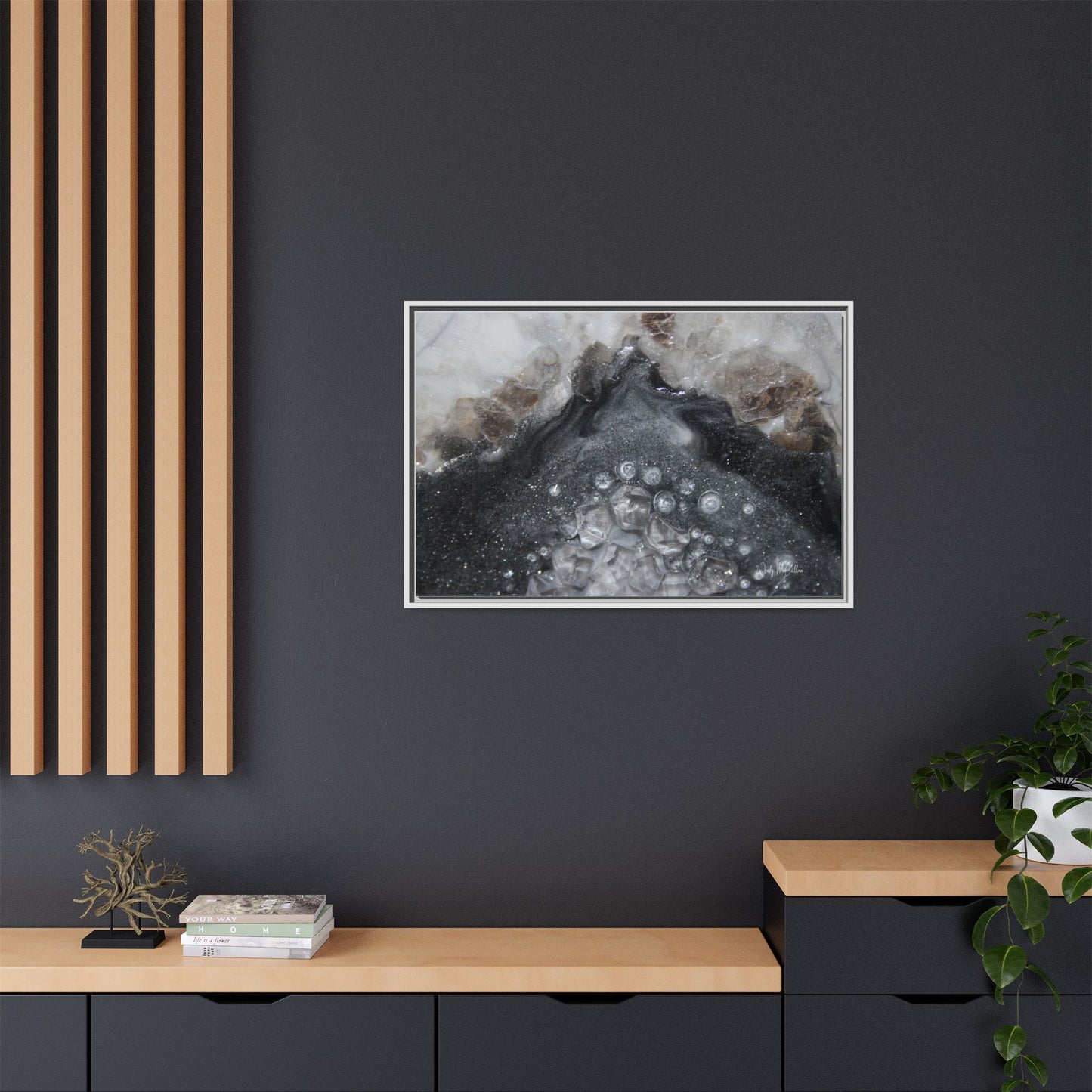Grey Moonstone Framed Print - Elegance