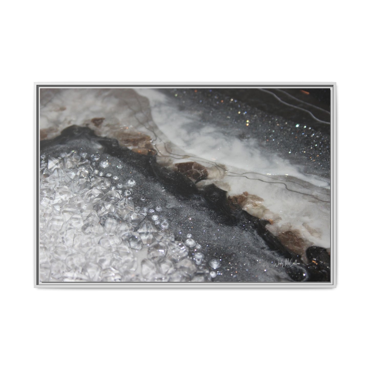 Grey Moonstone Framed Print - Opulence