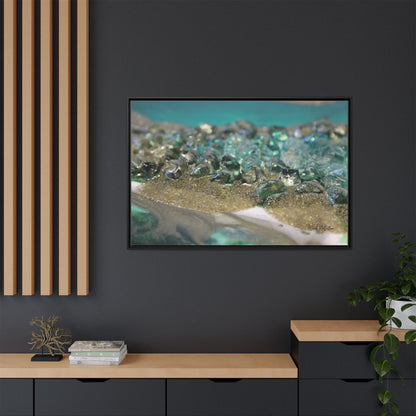 Dioptase Framed Canvas Art - Elegance