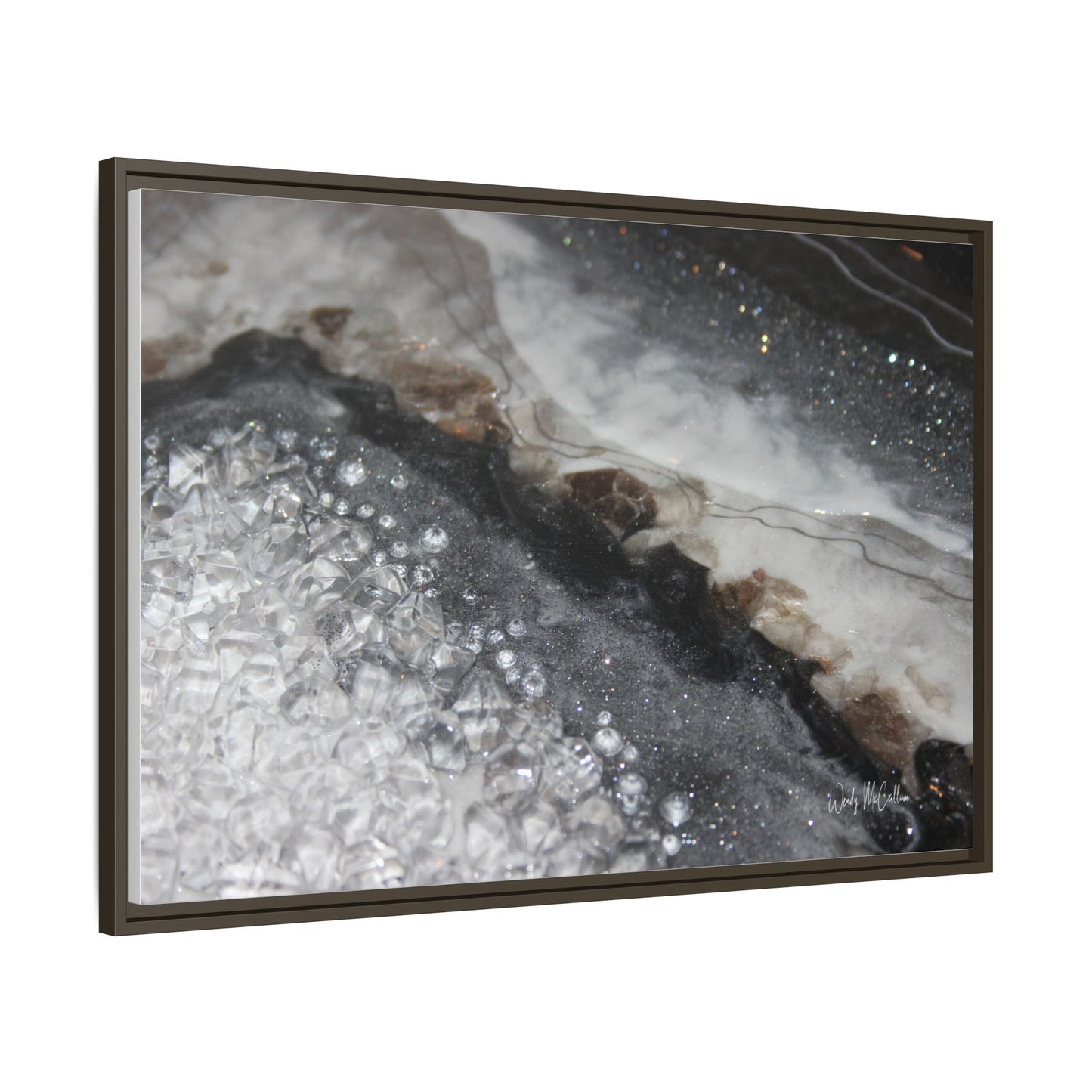 Grey Moonstone Framed Print - Opulence