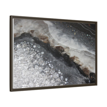 Grey Moonstone Framed Print - Opulence