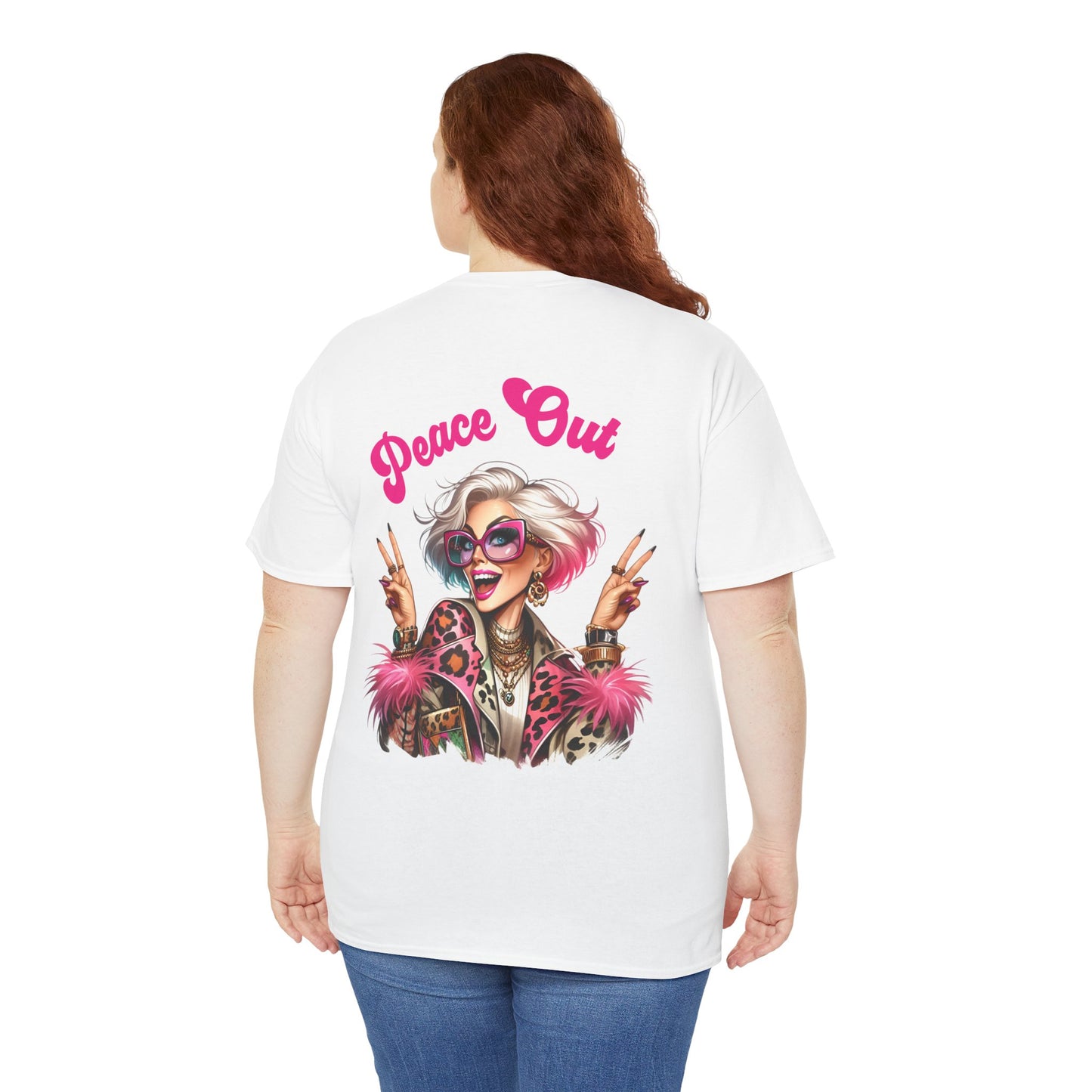 Peace Out – Glam Confidence Woman in Her Prime T-Shirt
