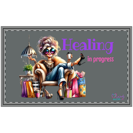 Doormat - 'Healing in Progress' Chic Relaxation Welcome Mat
