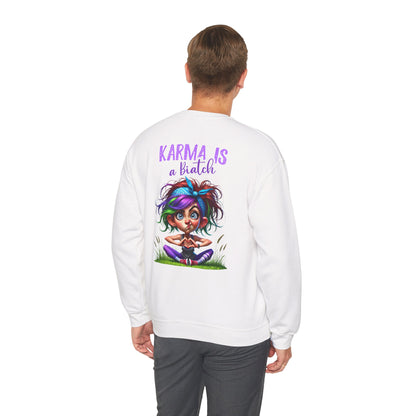 Karma Is a Biatch – Cute but Savage Yoga Girl Sweatshirt