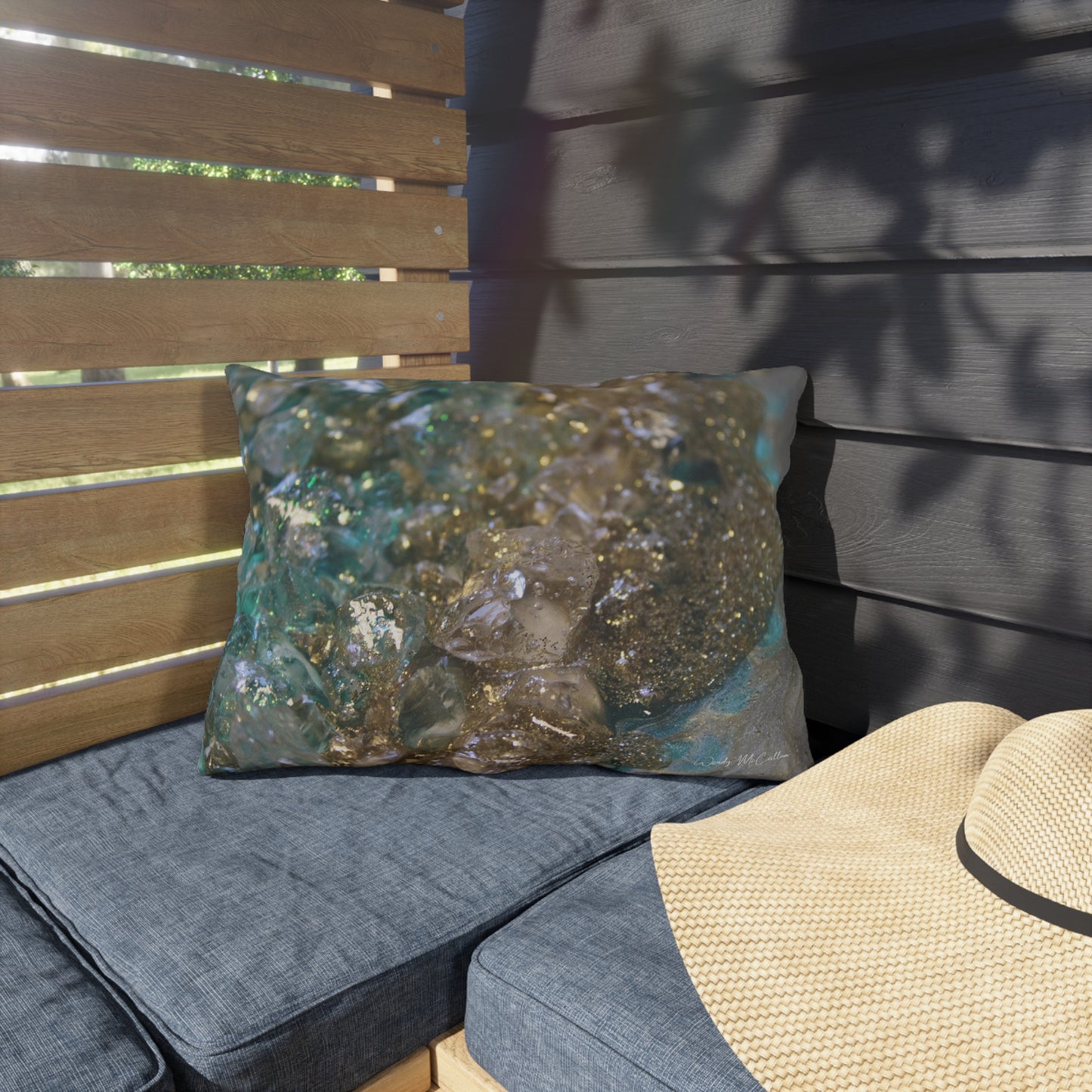 Dioptase Opulence Outdoor Pillow - Patio Cushion