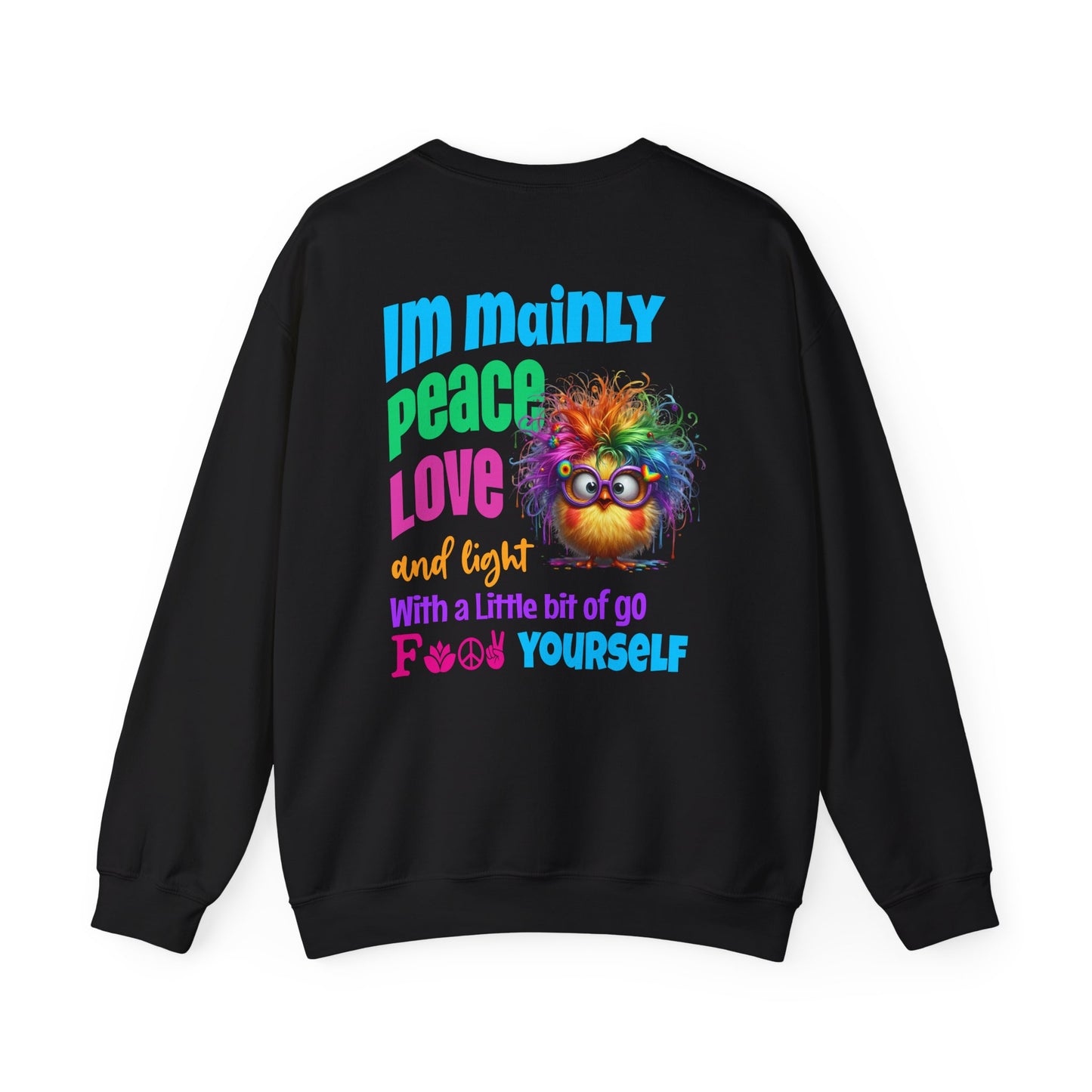 Im Mainly Peace, Love & Light…   – Naughty But Nice T-Shirt