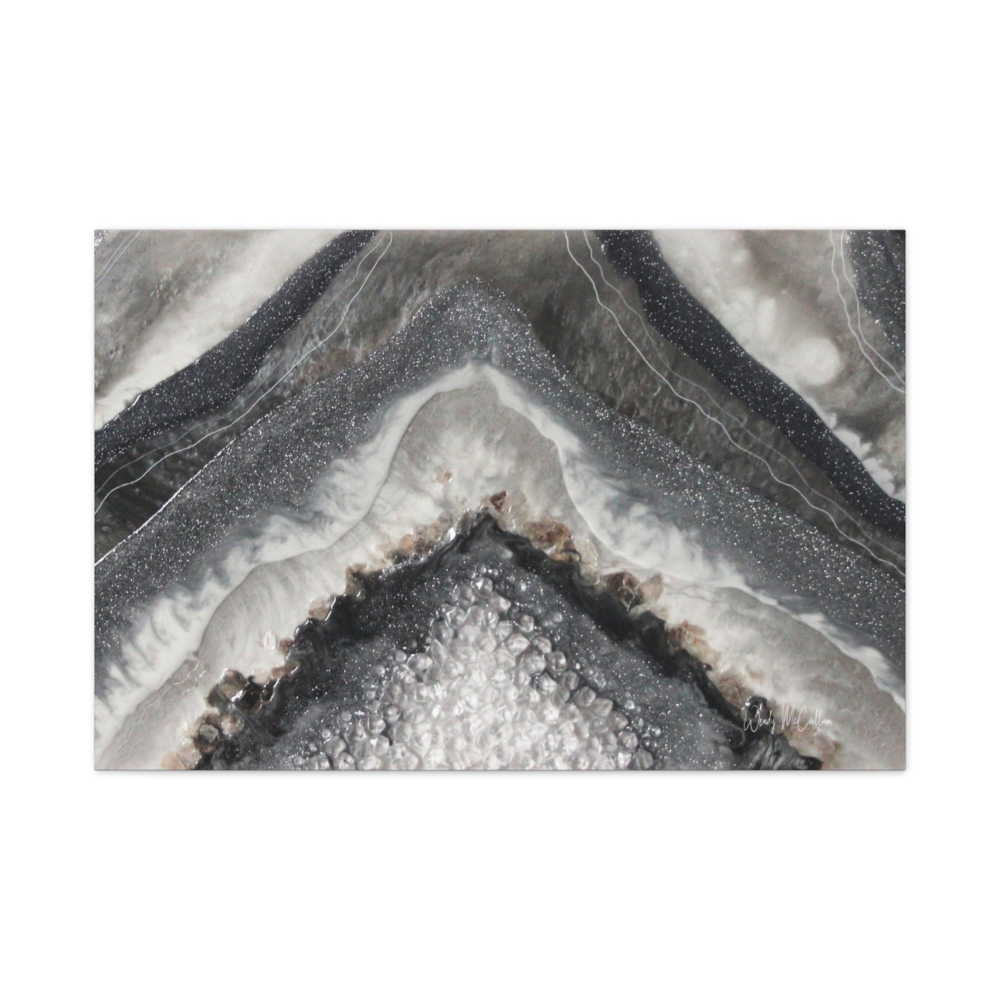 Grey Moonstone Canvas Wall Art - Splendour