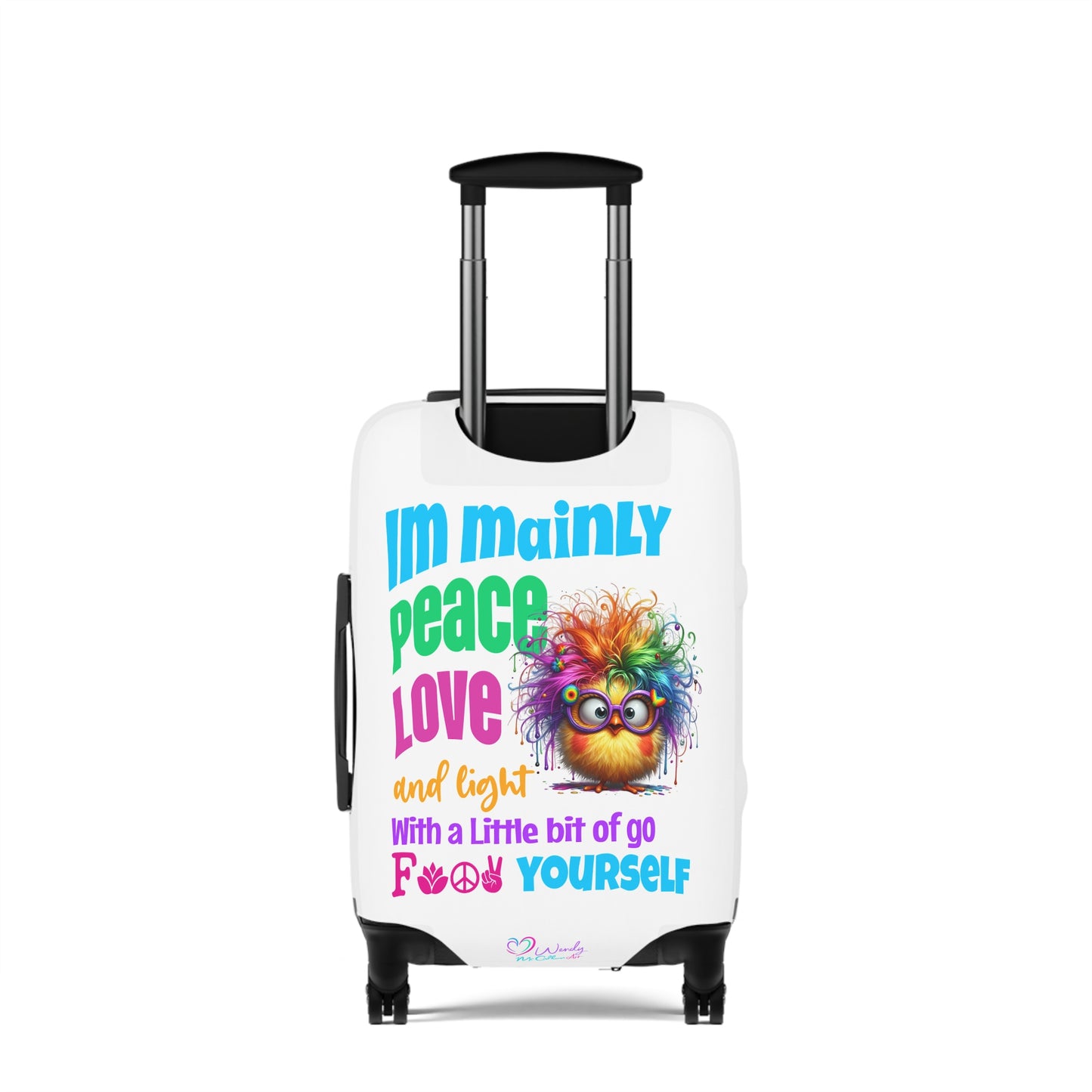 Im mainly peace love & Light - Luggage Cover