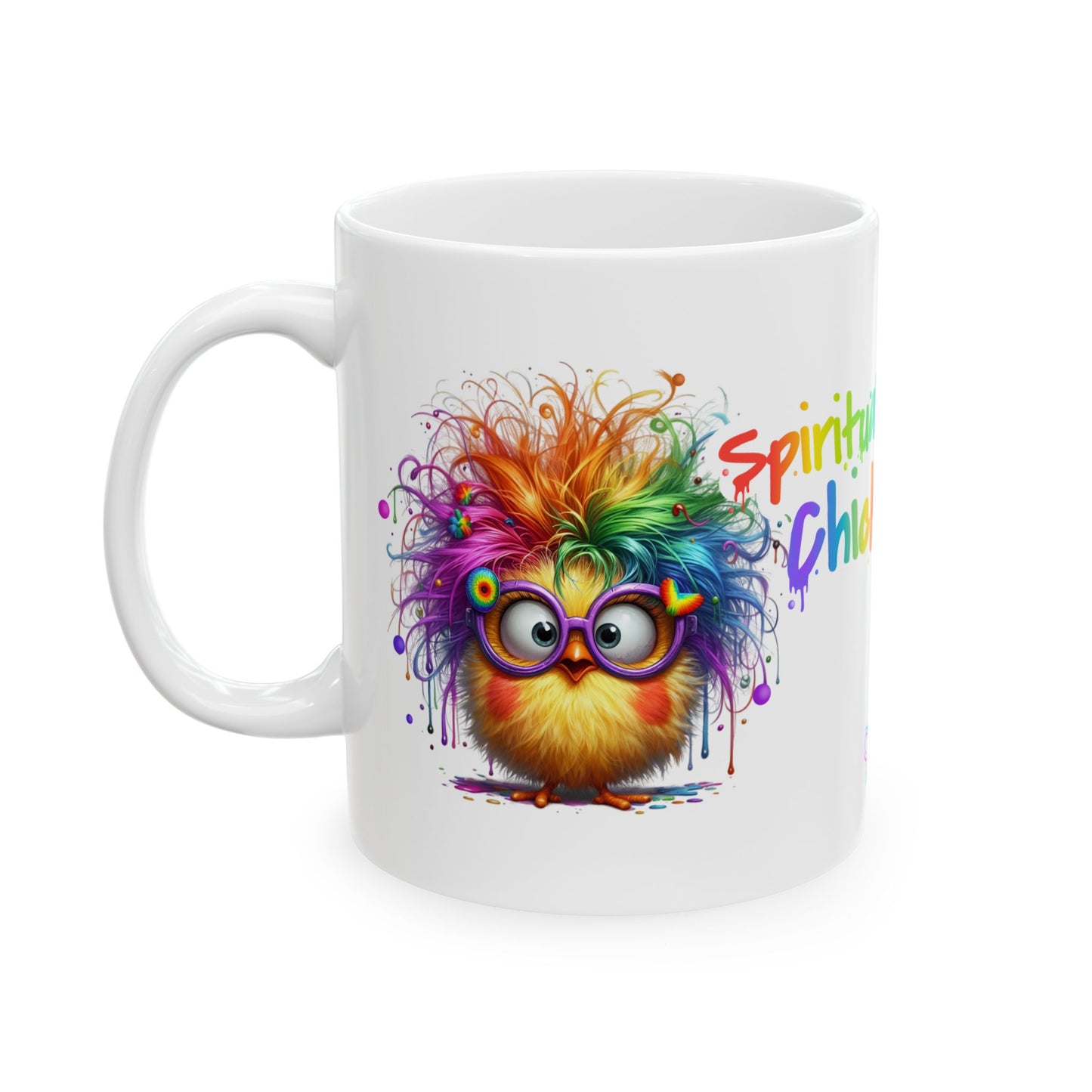 Spiritual Chick Rainbow Chakra Ceramic Mug (11oz & 15oz)
