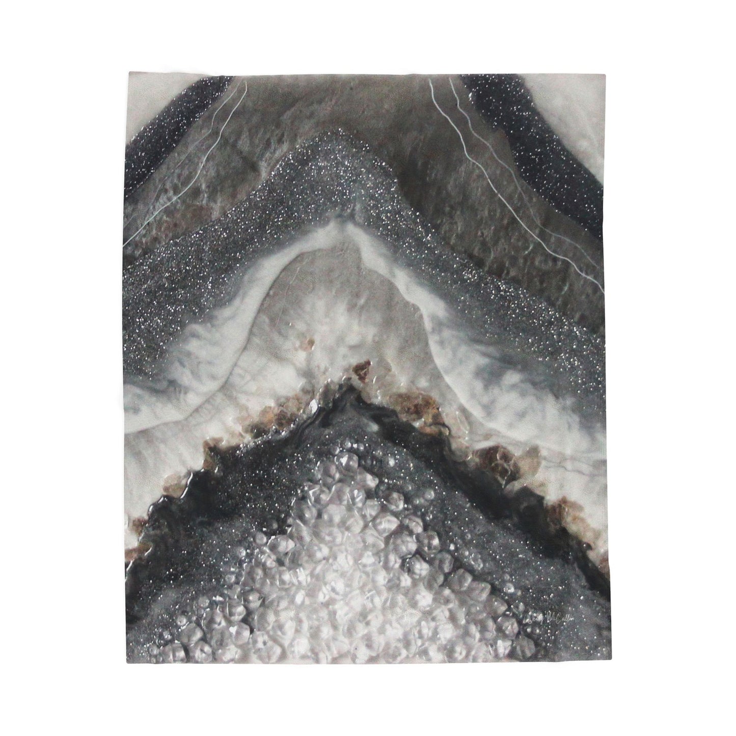 Grey Moonston Splendour - Velveteen Plush Blanket