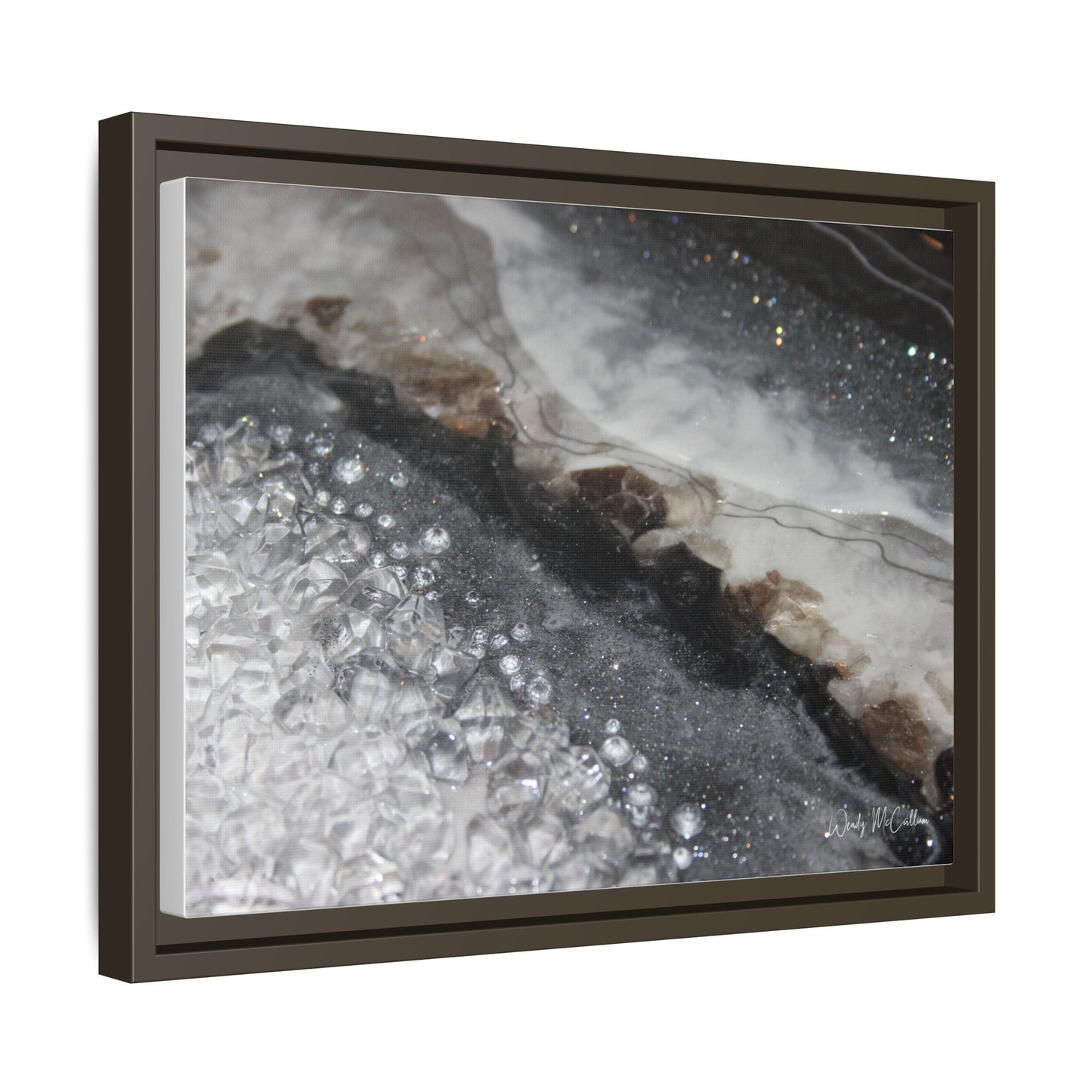 Grey Moonstone Framed Print - Opulence