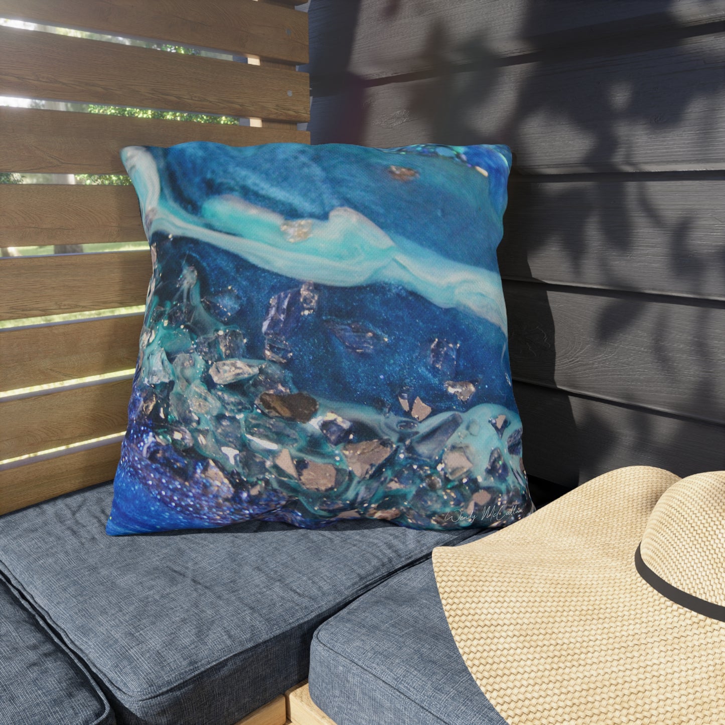 Elucidation Elegance Outdoor Pillow - Patio Cushion