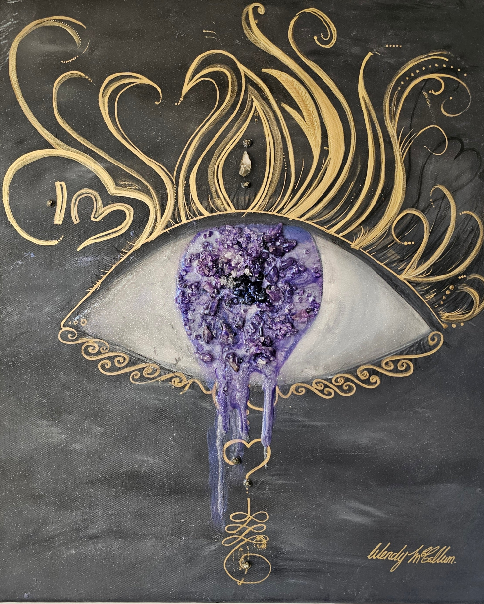 Soul’s Eye Resin Artwork – Crystal Eye for Healing & Protection