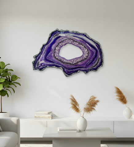Tranquility - Amethyst Resin Geode - Frequency art