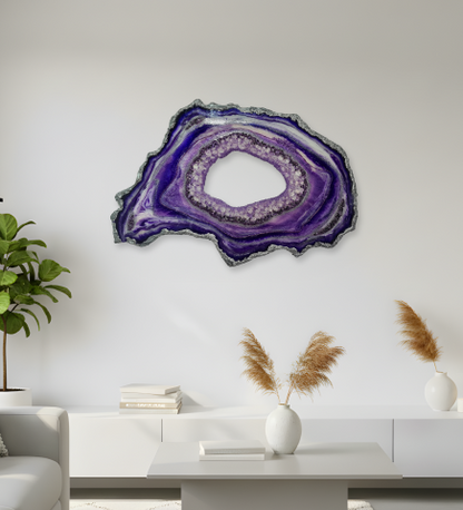 Tranquility - Amethyst Resin Geode - Frequency art