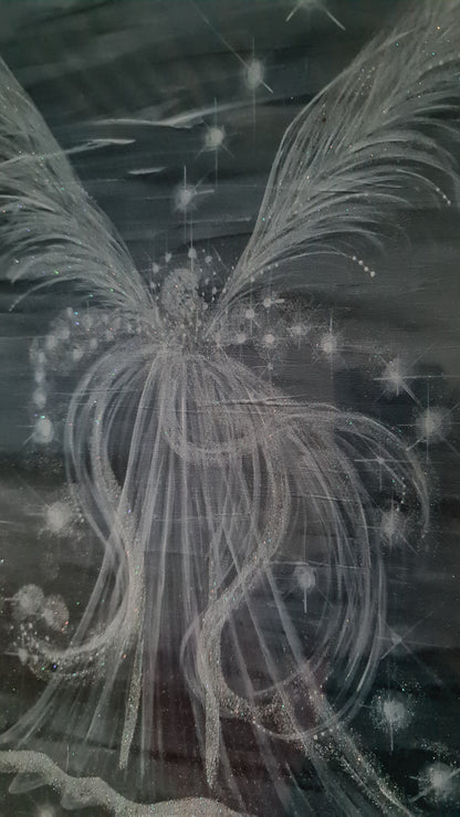 Archangel Jeremiel (Archangel of Change) - Framed Embellished Fine Art Print