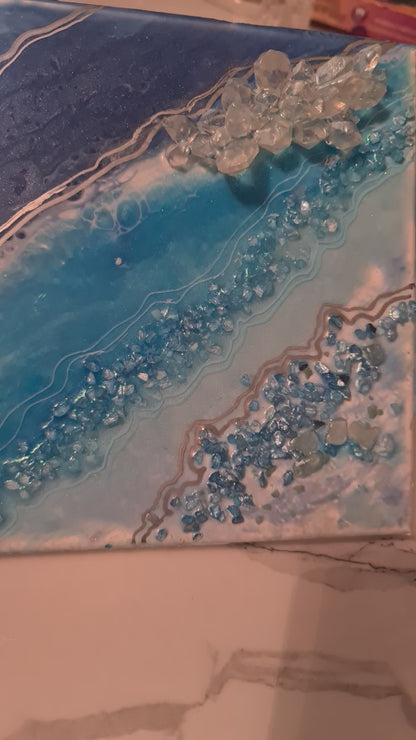 Reflections series - Mini Geode Art   1/2