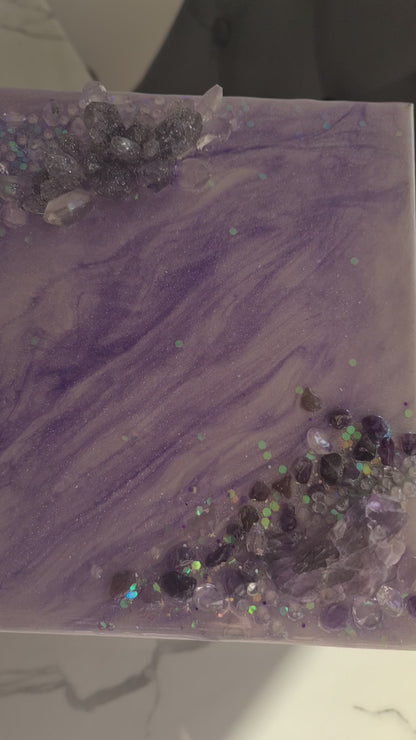 Amethyst - Mini Geode Art
