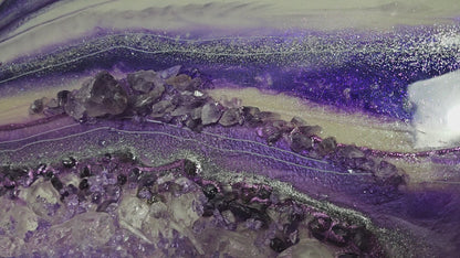 Tranquility - Amethyst Resin Geode - Frequency art
