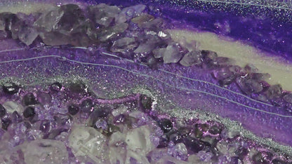 Tranquility - Amethyst Resin Geode - Frequency art