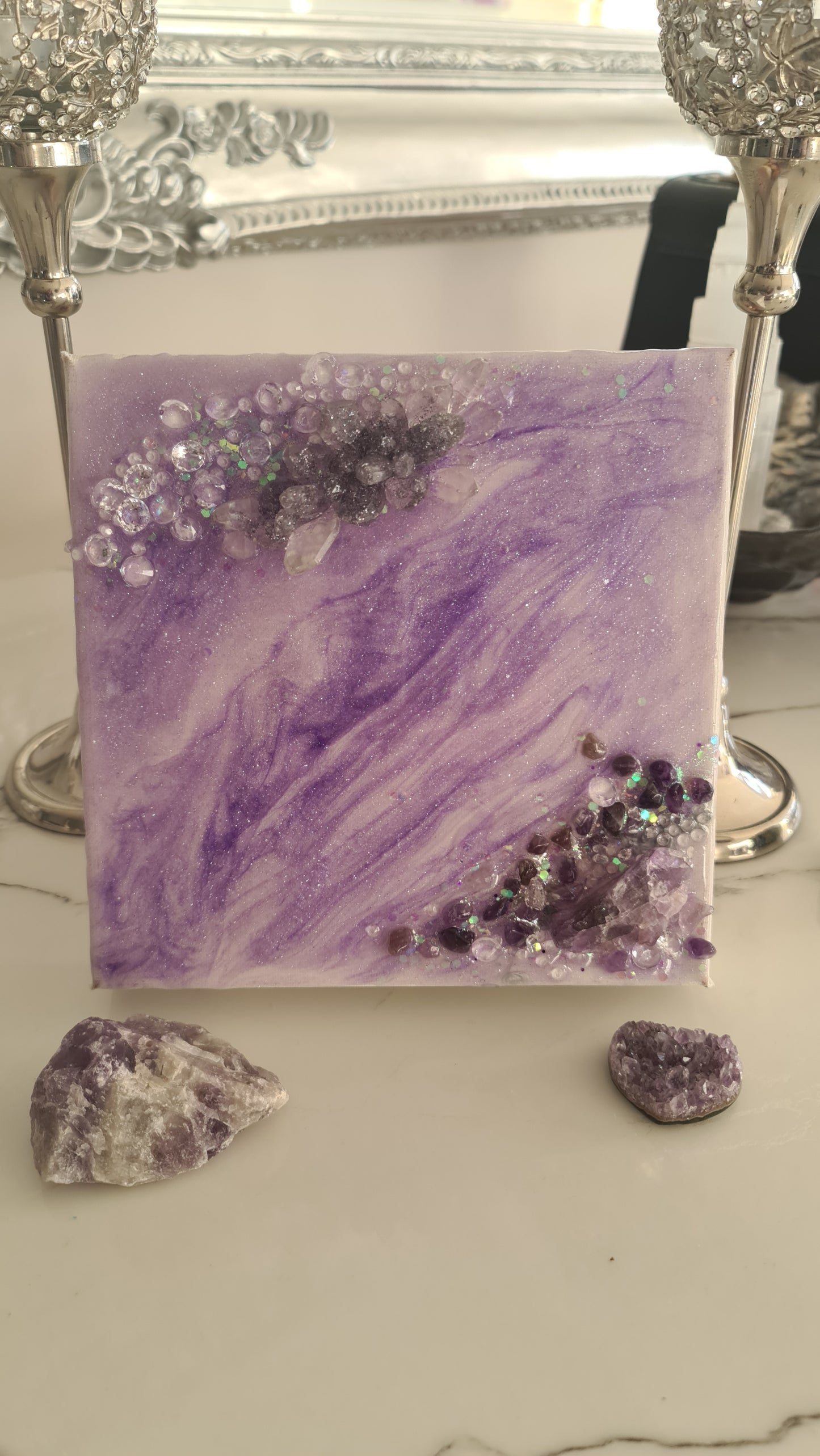 Amethyst - Mini Geode Art