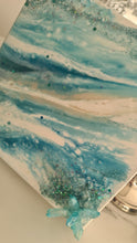 Load image into Gallery viewer, Copy of Aqua Serenity Resonance - Mini Geode Art   4/4 in series