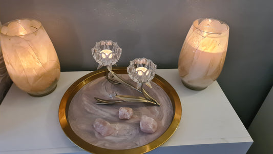 Gold Resin Tray - Functional Energy Art