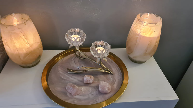 Gold Resin Tray - Functional Energy Art