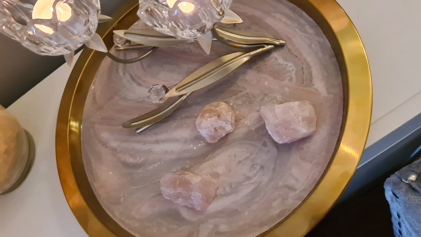 Gold Resin Tray - Functional Energy Art